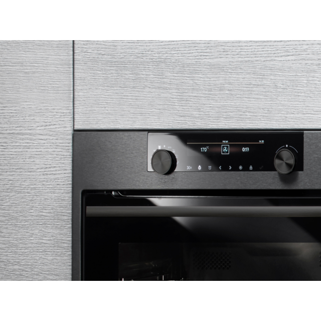 ASKO OP8687B 59.5cm Built In Electric Single Oven - Black Steel