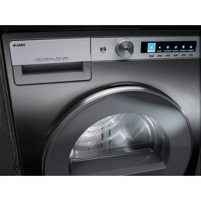 ASKO T608HX_S_UK 8kg Heat Pump Tumble Dryer - Stainless Steel