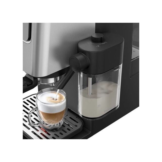 Beko CED7524X Espresso Machine with Integrated Grinder and Milk Cup - Silver