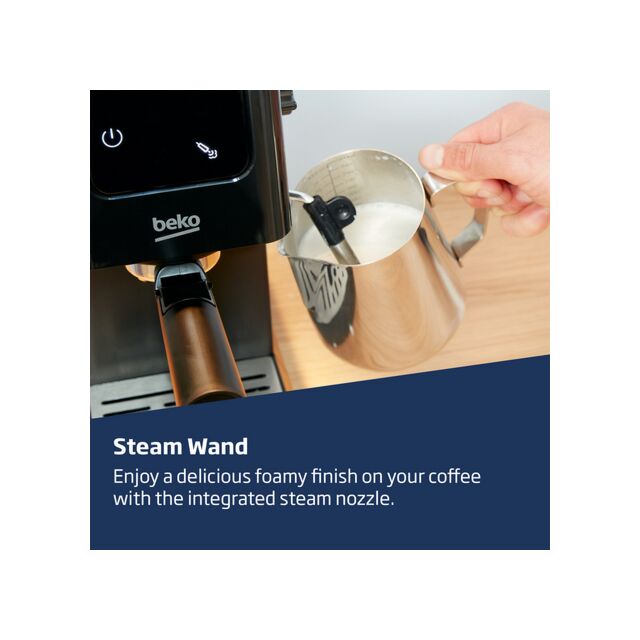 Beko CaffeExperto Manual Espresso with Steam Wand - Black