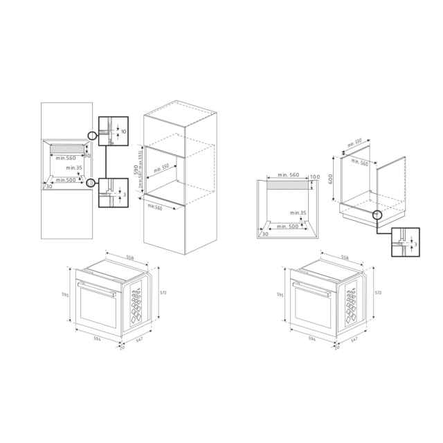 Beko CIFY71W AeroPerfect CIFY71W 60cm Built in RecycledNet Single Fan Oven - White