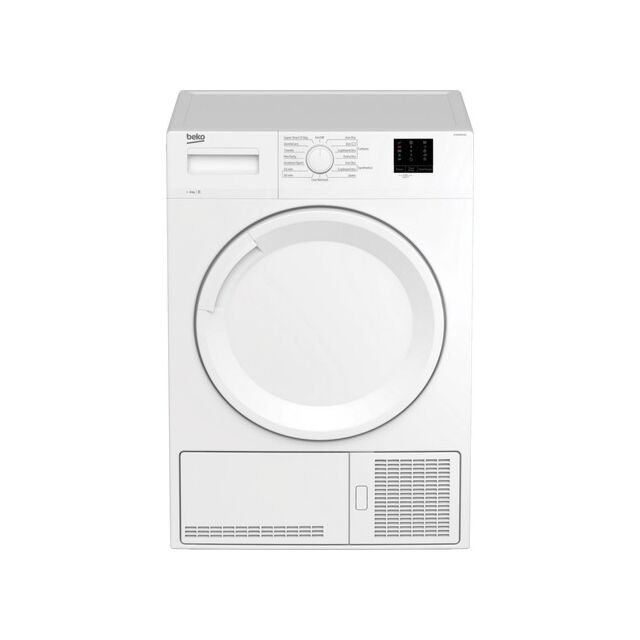 Beko DTKCE80021W 8kg Condenser Tumble Dryer with Sensor Programmes - White
