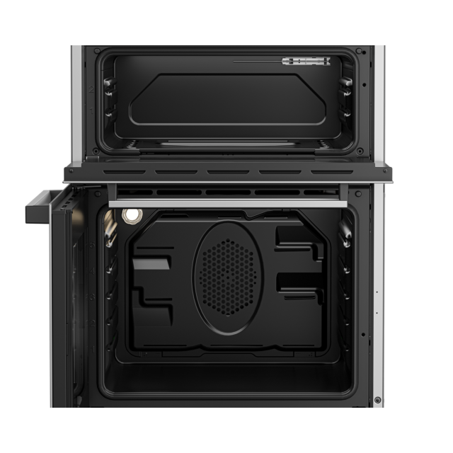 Beko EDC634S 60cm Double Oven Electric Cooker with Ceramic Hob - Silver