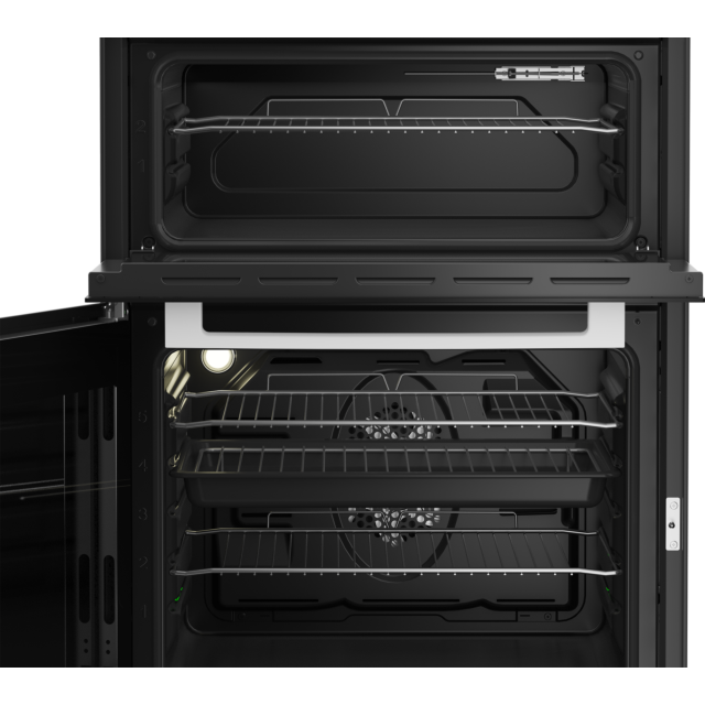 Beko ETC611W 60cm Twin Cavity Electric Cooker with Ceramic Hob - White
