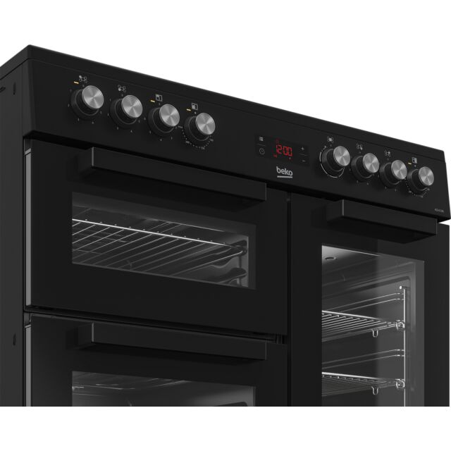 Beko KDVC90K 90cm Double Electric Range Cooker - Black