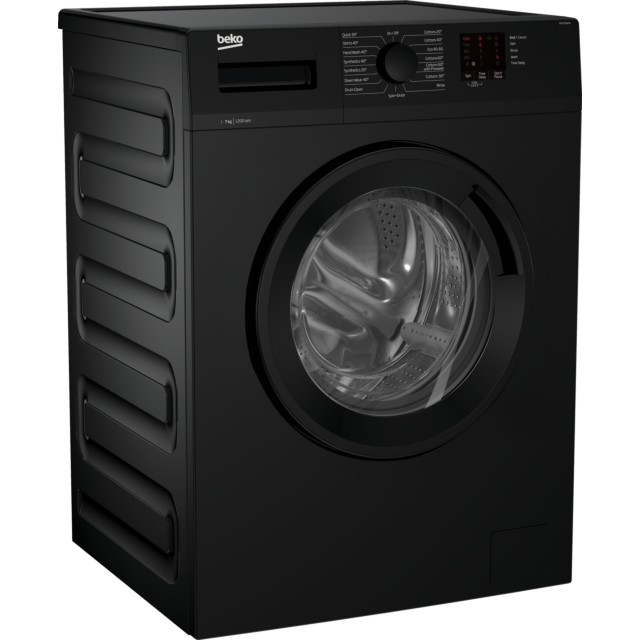 Beko WTK72041B 7kg 1200 Spin Washing Machine with Quick Programme - Black