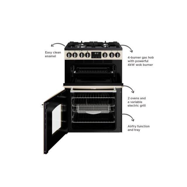 Belling 444411814 Farmhouse 60Cm Dual Fuel Mini Range - Cream