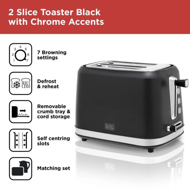 Black And Decker BXTO20077GB 2 Slice Toaster