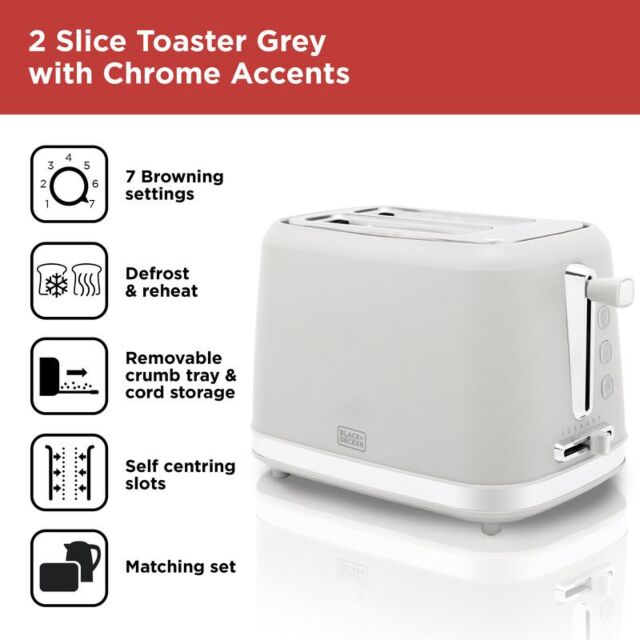 Black And Decker BXTO20078GB 2 Slice Toaster