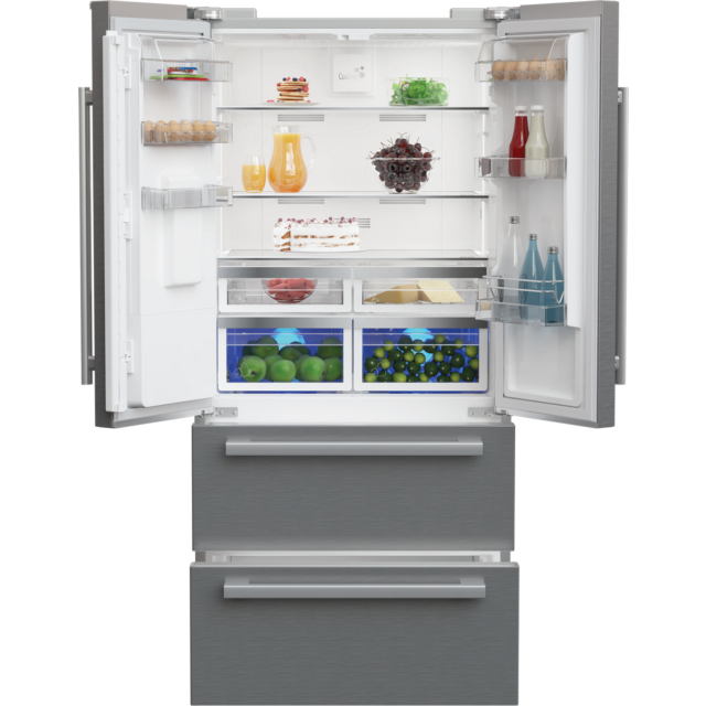 Blomberg KFD4953XD Frost Free American Style Fridge Freezer - Stainless Steel - A+ Energy Rated