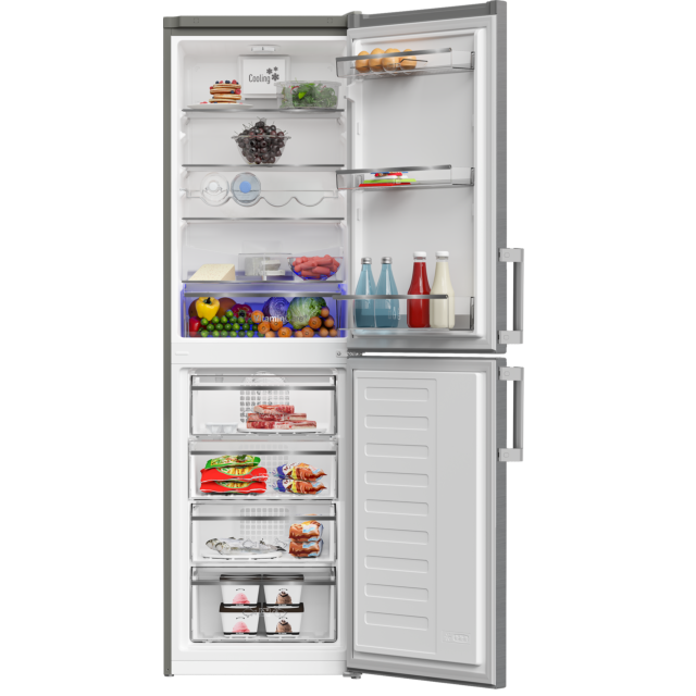 Blomberg KGM4574VPS 54cm 50/50 Frost Free Fridge Freezer - Stainless Steel Effect