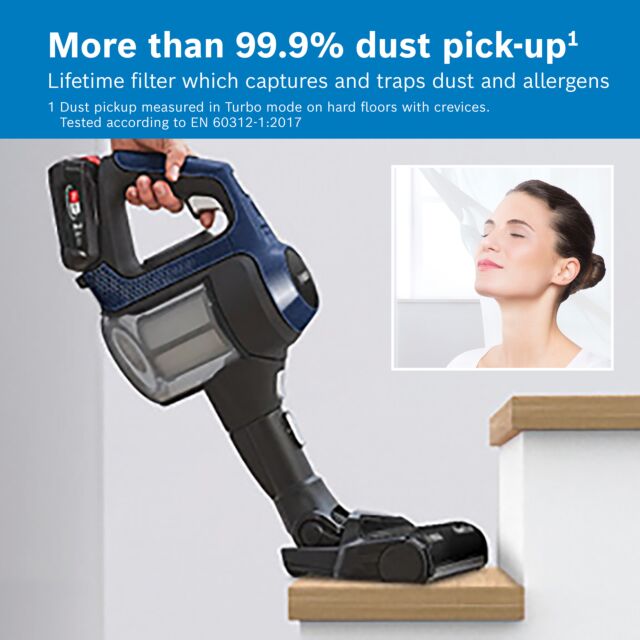 Bosch BCS612GBKIT BCS612GB Unlimited Serie 6 ProHome Cordless Vacuum Cleaner - 30 Minute Run Time - 