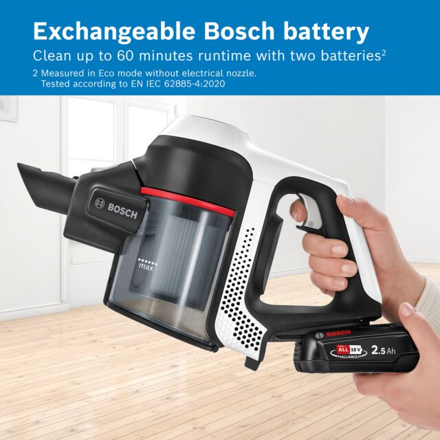 Bosch BCS612GBKIT BCS612GB Unlimited Serie 6 ProHome Cordless Vacuum Cleaner - 30 Minute Run Time - 