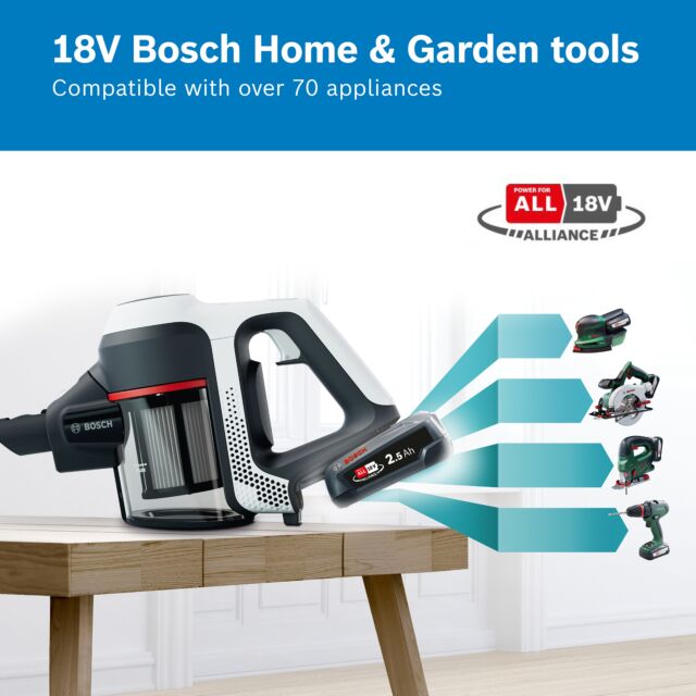 Bosch BCS612GBKIT BCS612GB Unlimited Serie 6 ProHome Cordless Vacuum Cleaner - 30 Minute Run Time - 