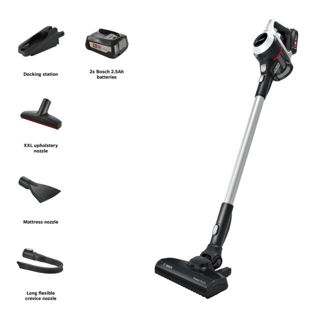 Bosch BCS612GBKIT BCS612GB Unlimited Serie 6 ProHome Cordless Vacuum Cleaner - 30 Minute Run Time - 