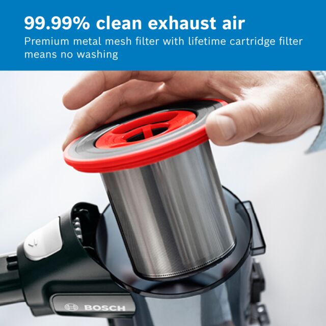 Bosch BCS711GBKIT BCS711GB Unlimited 7 Cordless Vacuum Cleaner - 40 Minutes Run Time - Dark Granite PLUS Battery