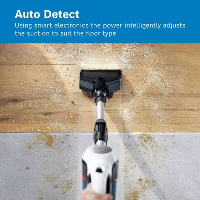 Bosch BCS712GBKIT Unlimited 7 BCS712GB Cordless Vacuum Cleaner - 80 minutes run time - White & Black PLUS Battery