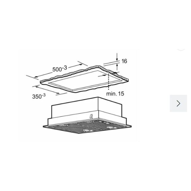 Bosch DHL555BLGB 53cm, 3 speeds + intensive, LED lights. Optional Standard Recirculation Kit: DHZ730