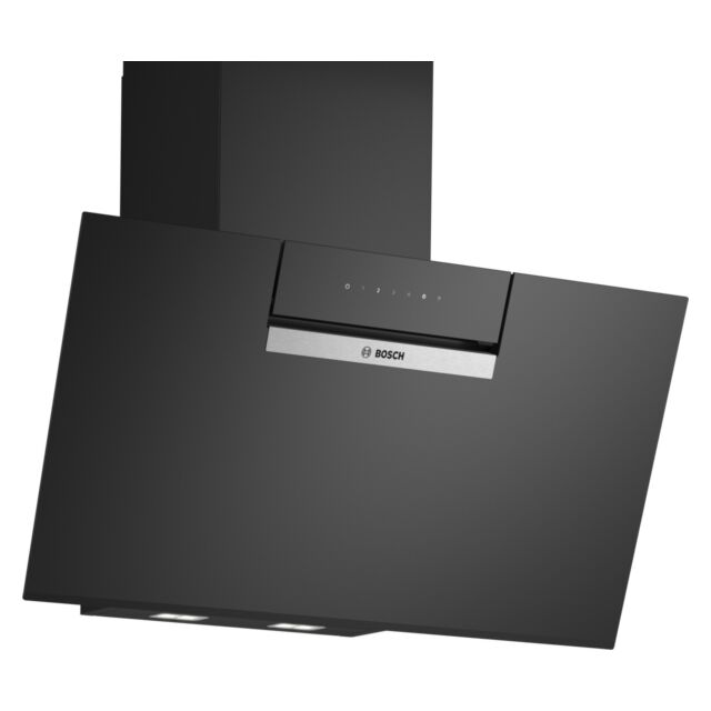 Bosch DWK87FN60B 80Cm Wide Wall Mounted Clear Glass Cooker Hood - Black