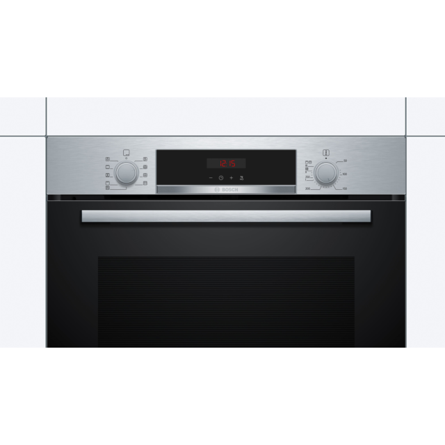 Bosch HBS573BS0B 59.4cm Built In Electric Single Oven with 3D Hot Air - Stainless Steel