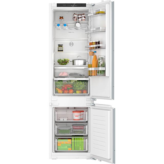 Bosch KIN96VFD0G Series 4, Built-in fridge-freezer with freezer at bottom fixed flat hinge