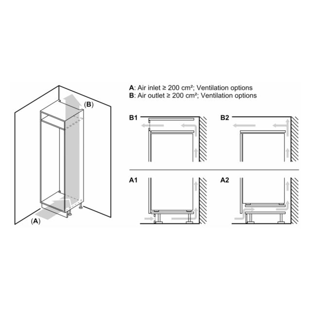 Bosch KIR21NSE0G 88x54 Built in Fridge