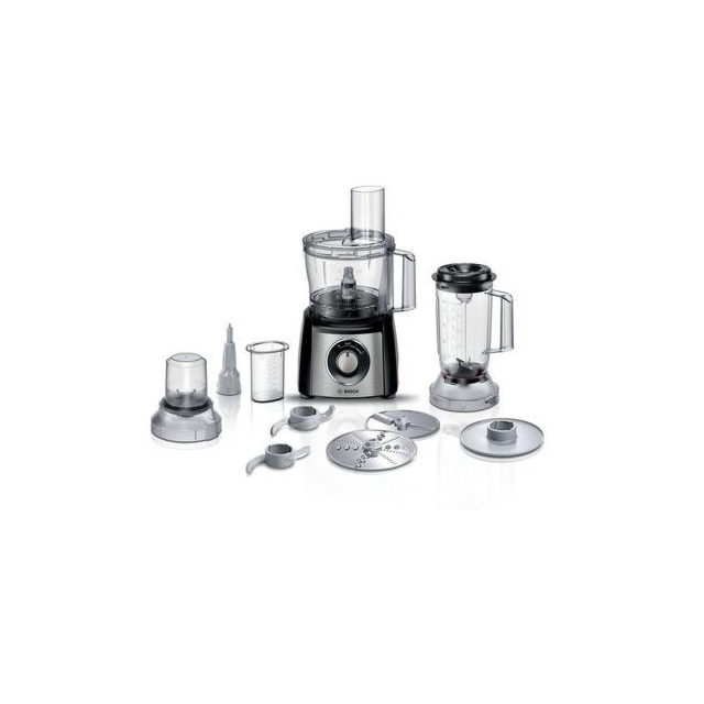 Bosch MCM3501MGB MultiTalent 3 Compact 800W Food Processor - Black + Stainless Steel