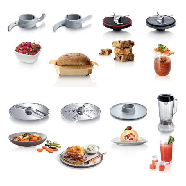 Bosch MCM3501MGB MultiTalent 3 Compact 800W Food Processor - Black + Stainless Steel