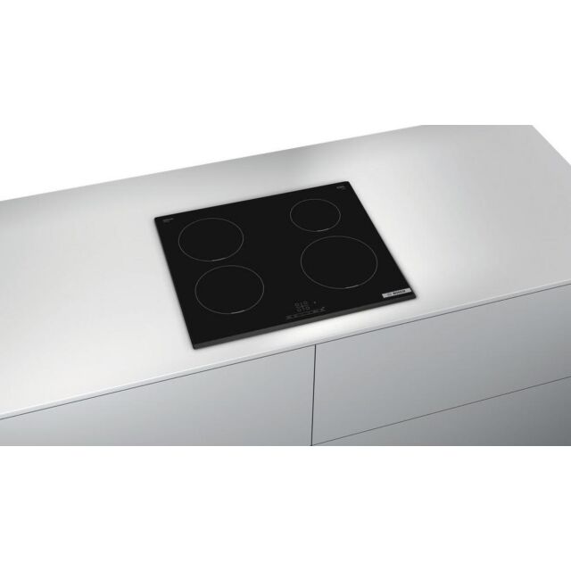 Bosch PIE631BB5EKIT Pie631bb5e 59.2Cm Induction Hob Kit - Black - (Hard Wired) + Free Pan Set