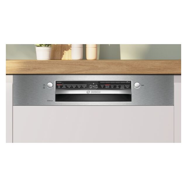 Bosch SMI2HTS06G Series 2 60cm 13 Place Semi-Integrated Dishwasher - Brushed Steel