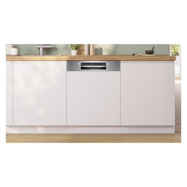 Bosch SMI2HTS06G Series 2 60cm 13 Place Semi-Integrated Dishwasher - Brushed Steel
