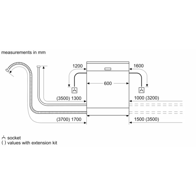 Bosch SMS2HKI66G Series 2 60cm Freestanding Dishwasher