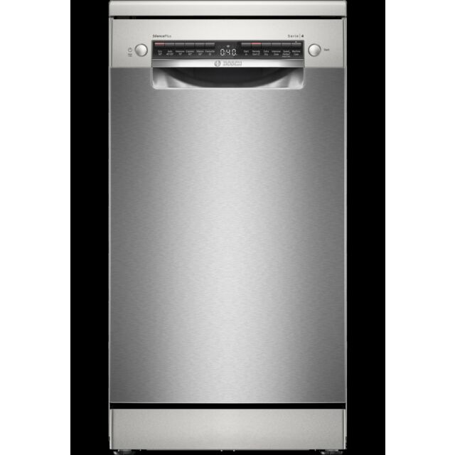 Bosch SPS4HMI14G Series 4 45cm Slimline Free-standing dishwasher Anti-fingerprint Brushed Steel 