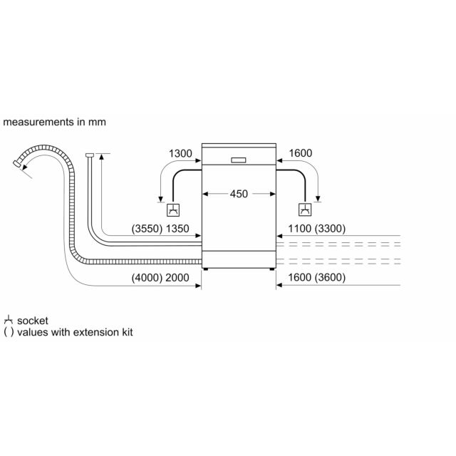 Bosch SPS4HMI14G Series 4 45cm Slimline Free-standing dishwasher Anti-fingerprint Brushed Steel 