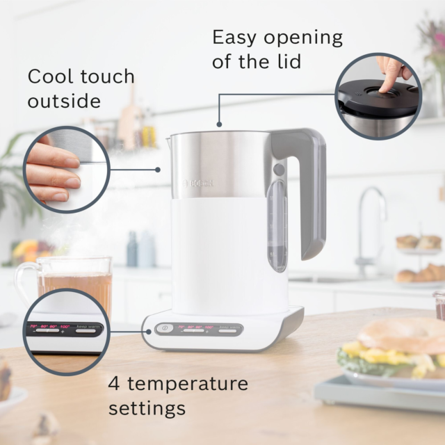 Bosch TWK8631GB 1.5 Litres Jug Kettle - White