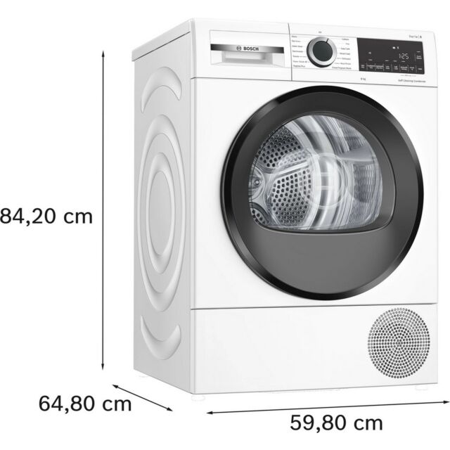 Bosch WQG24500GB 9Kg Heat Pump Tumble Dryer - White