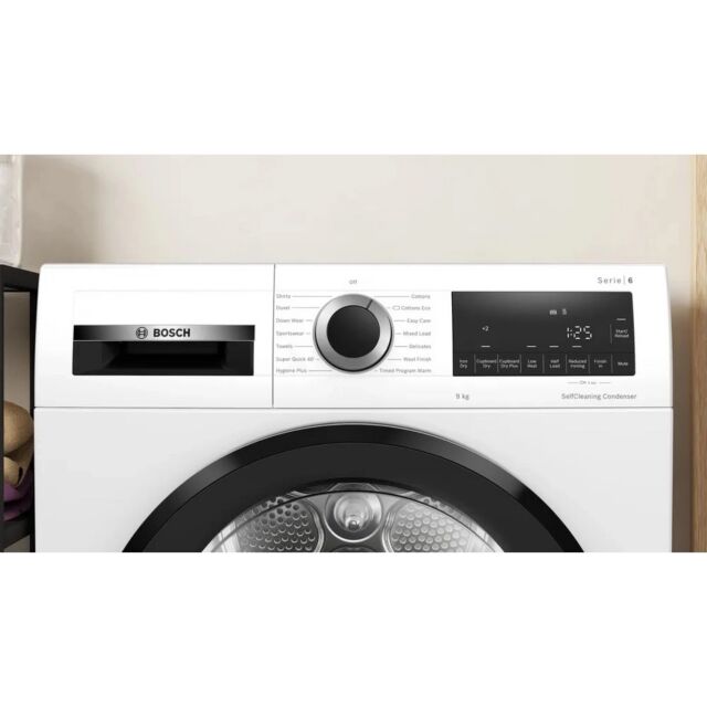 Bosch WQG24502GB Series 6 9Kg Heat Pump Tumble Dryer - White
