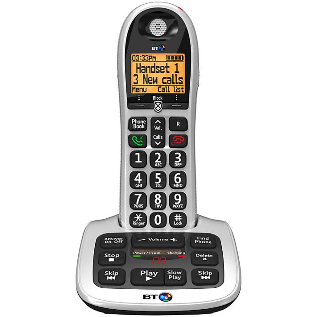 Bt 4600SINGLE Big Button Cordless With Answer Machine And Call Guard