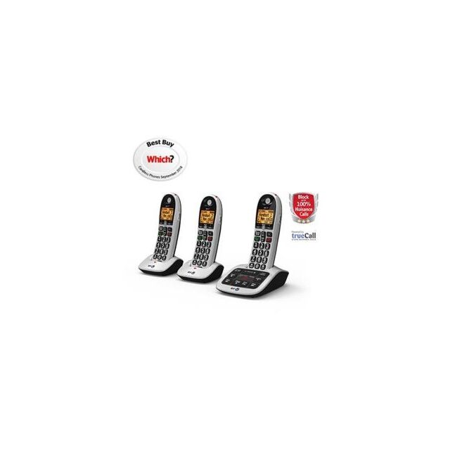 Bt 4600TRIPLE Big Button Cordless With Call Guard and Answer phone