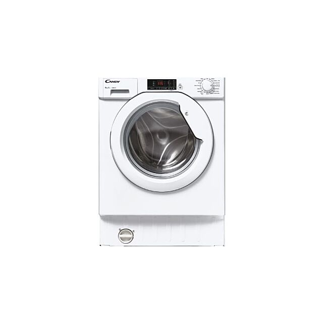 Candy CBWM816D Integrated 8kg 1600 Spin Washing Machine - White - A+++ Energy Rated