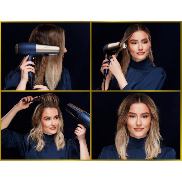 Carmen C81109BCBF Vortex 360 Twist Hairdryer - Blue and Champagne Gold