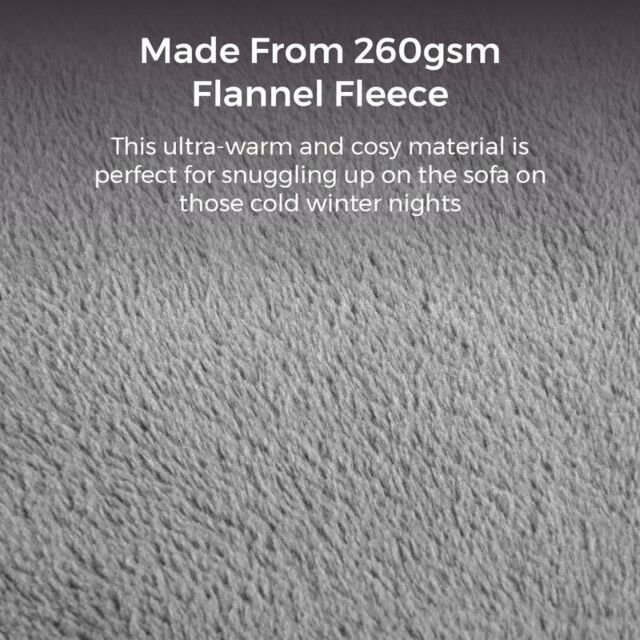 Carmen C81149GRY Heated Wearable Washable Blanket