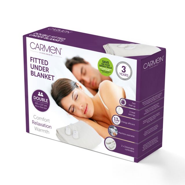 Carmen C81193 Double Heated Electric Under Blanket