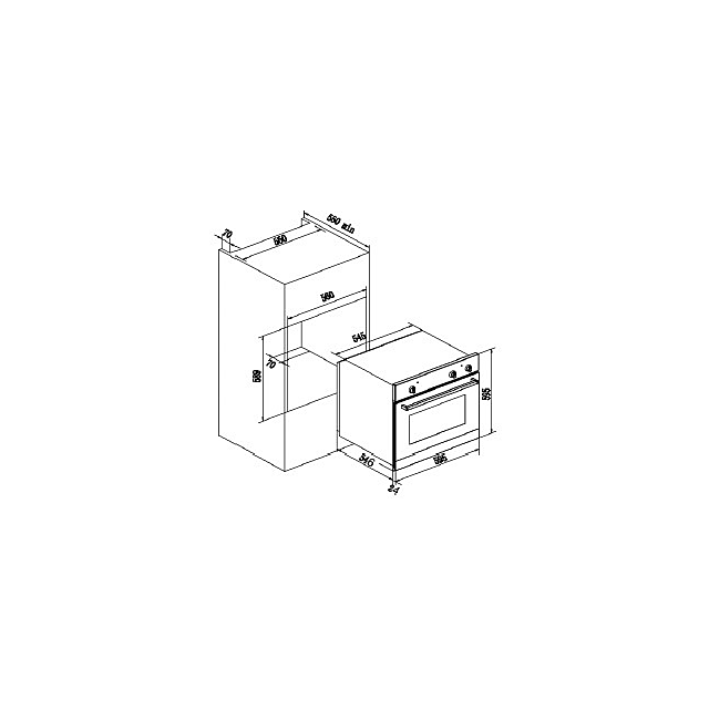 Cata SWING60SS 59.5cm Built-In Electric Single Oven