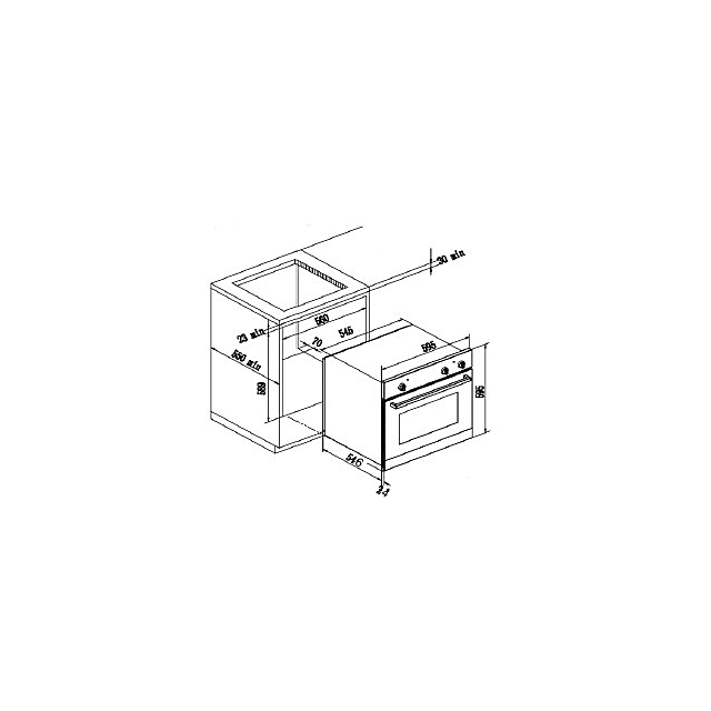 Cata SWING60SS 59.5cm Built-In Electric Single Oven