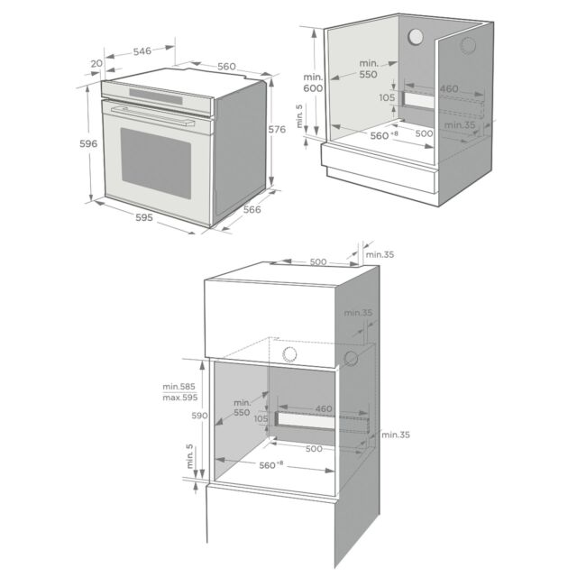CATA UBC72MF Studio Collection 72 Litre 13 Function Electric Oven