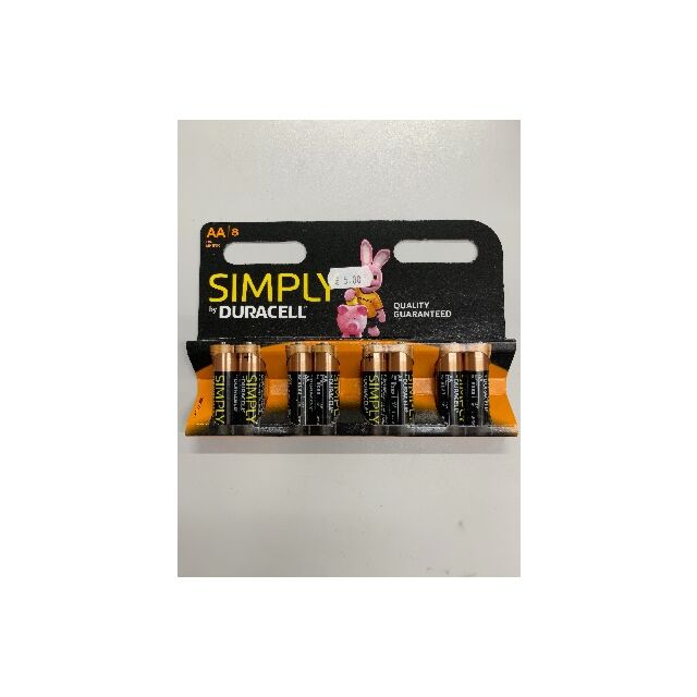 Duracell 8 Pack Simply Aa Batteries