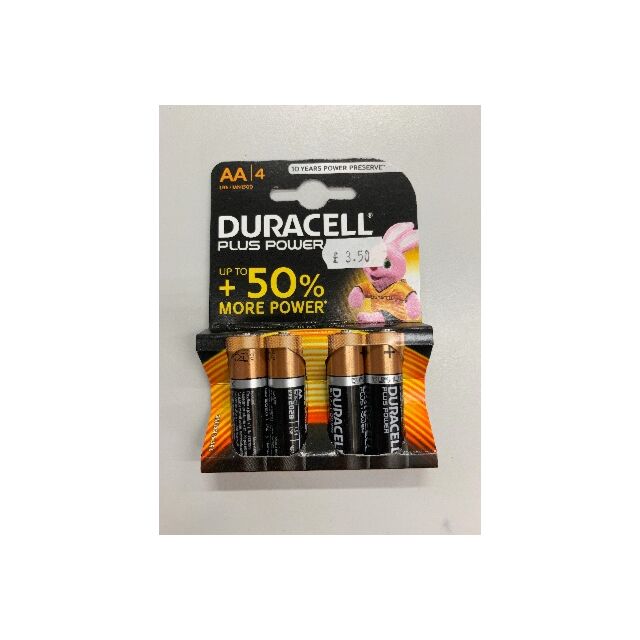 Duracell PLUSPOWERLR6/MN1500 AA 4 Pack Batteries