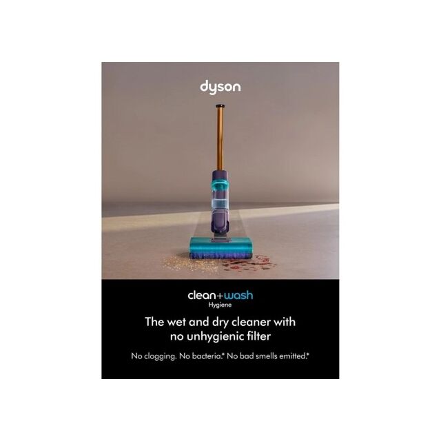 Dyson CLEANWASHHYG Cordless Clean & Wash Vacuum - 45 Minutes Run Time - Gold/Blue