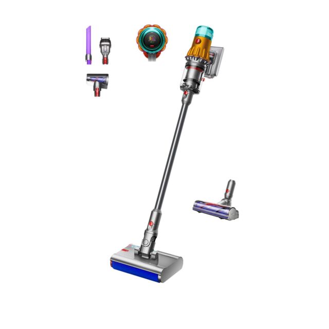 Dyson V12SUBKIT Detect Slim Submarine Cordless Vacuum with Wet Roller - 60 Minutes Run Time - Yellow